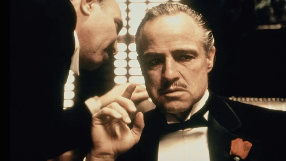 Marlon Brando in 'The Godfather' (1972). Not a fan of The Oscars. Apparently the invitation was an offer he could refuse.